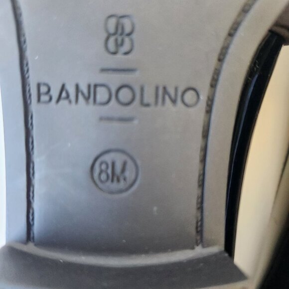 Bandolino Lindio Black Patent Loafers Bows Coquette Feminine Tailored Office - Picture 11 of 12